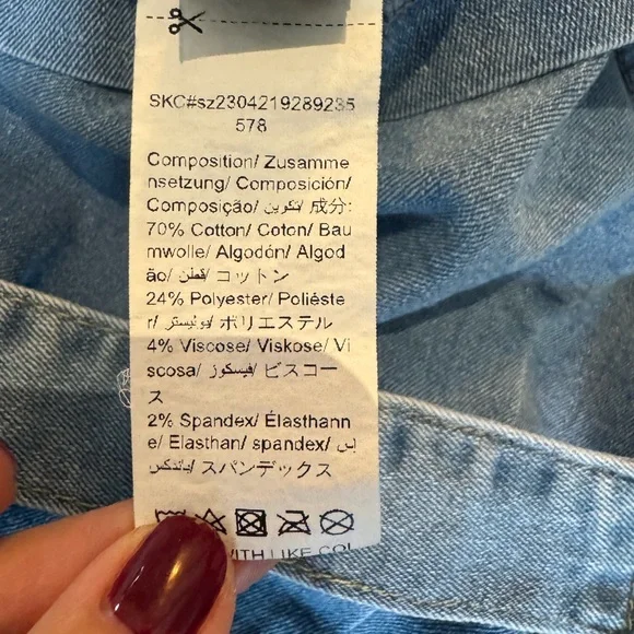 Women’s SHEIN Denim Button-Down Dress Size Large - Picture 10 of 10